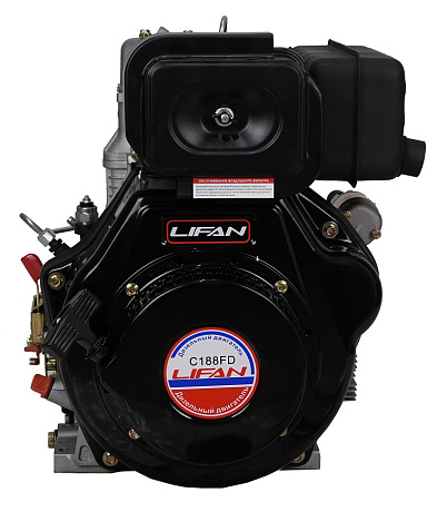 Двигатель Lifan Diesel 188FD, конусный вал, катушка 6 Ампер