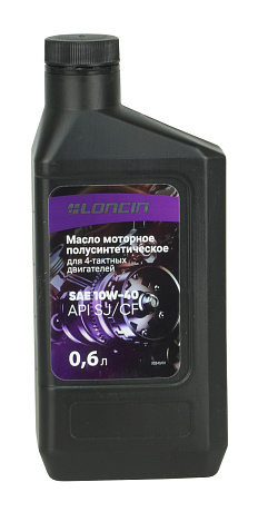 Масло моторное LONCIN 4T SAE 10W-40 API SJ/CF 0,6 л (полусинтетическое)
