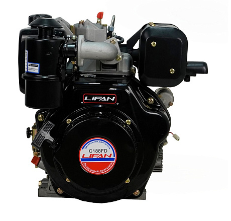 Двигатель Lifan Diesel 188FD, вал Ø25мм, катушка 6 Ампер