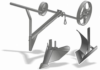 Комплект навесного оборудования Forza к мотолебедке КПО (плуг, окучник, руль)