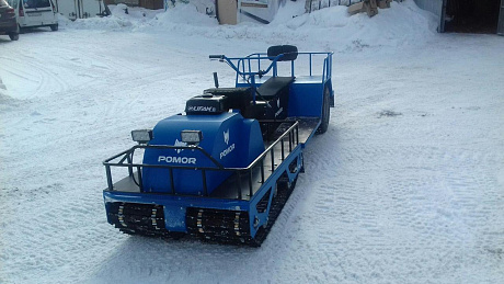 Мотобуксировщик Pomor M-650/1450 (катковая подвеска, Lifan 190F D25 3A)