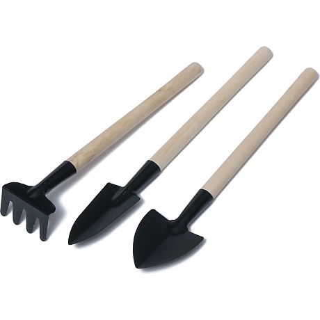 Набор садового инструмента для комнатных растений Greengo 3 предмета, 24 см, деревянные рукоятки 1221431