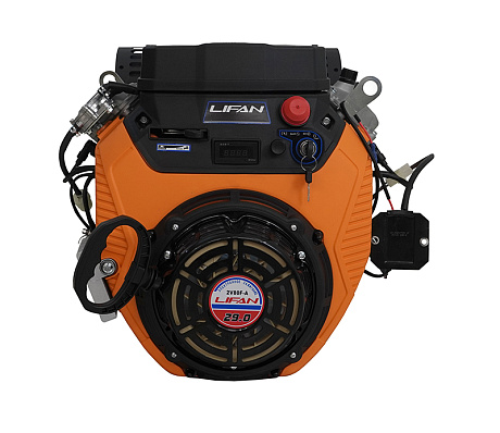 Двигатель Lifan LF2V80F-A (4500), вал Ø25мм, катушка 20 Ампер датчик давл./м, м/радиатор, счетчик моточасов