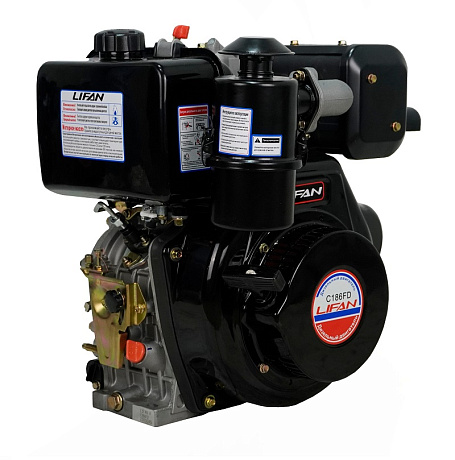 Двигатель Lifan Diesel 186FD, вал Ø25мм, катушка 6 Ампер