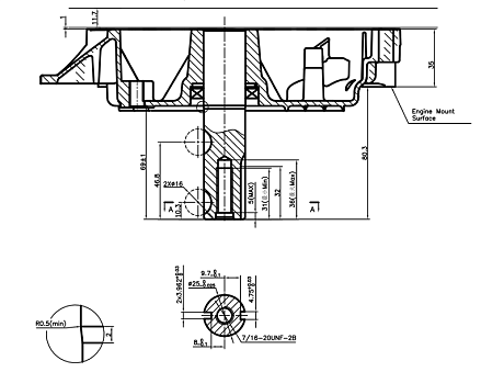 Коленвал LC1P75F D25 мм (E type)/130290479-0001