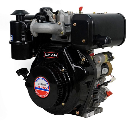 Двигатель Lifan Diesel 186FD, вал Ø25мм, катушка 6 Ампер