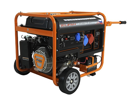 Генератор Lifan 10500EA-3U с датчиком моточасов (с мощн без огранич при 1-но и 3-х фазном режиме)