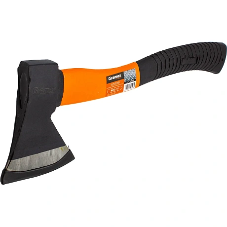 Топор Gramex 600гр. с фиберглассовой двухкомпонентной ручкой, кованый, (6/24) 018323