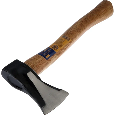 Кованый колун ТУНДРА круглый железный клин, топорище из Гикори /орешник/ 43 см, 1 кг 2305389