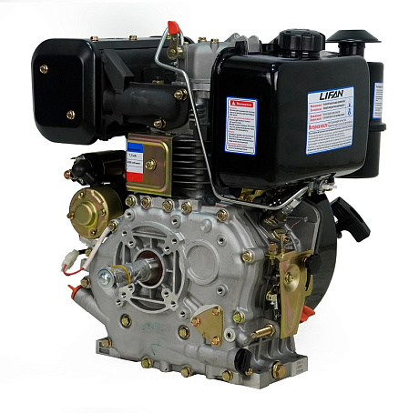 Двигатель Lifan Diesel 188FD, вал Ø25мм, катушка 6 Ампер