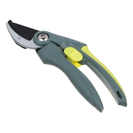 Секатор Inbloom PROF+ с наковальней, 20.8см, 65 марганцевая сталь, тефлон, PP, TPR, ABS 186-017