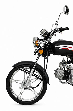 Мопед KT50 Alpha 78377 Эконом (тюнинг), черный матовый