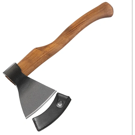 Топор KRAFTAIR кованый Премиум из высокопрочной стали в кожаном чехле А0 Премиум-К