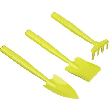 Набор садовых инструментов Inbloom 3 шт. (грабельки-1шт, лопатка-2шт), металл 182-026