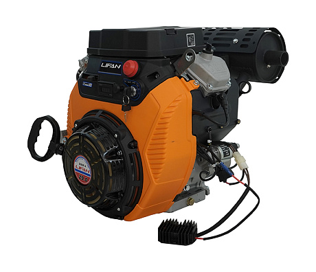 Двигатель Lifan LF2V80F-A (4500), вал Ø25мм, катушка 20 Ампер датчик давл./м, м/радиатор, счетчик моточасов