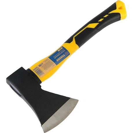 Кованый топор ТУНДРА фиберглассовое 3К топорище 38 см, 800 г 2446468