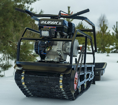 Мотобуксировщик ТОГО (катковая подвеска, передний привод,редуктор, Loncin 15 лс. )