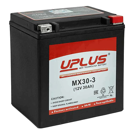 Аккумулятор UPLUS Power Sport MX30-3, 30 А.ч