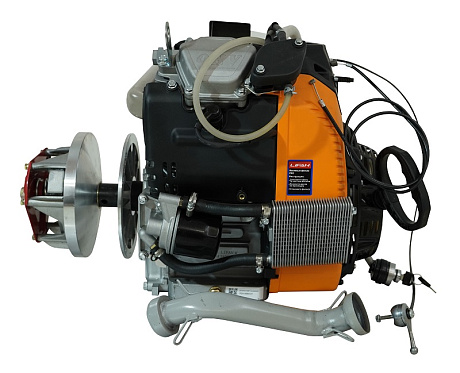 Двигатель Lifan LF2V80F-A (4500), 29 л.с. D25 20А (вариатор+провода+выхлопн система) на Буран