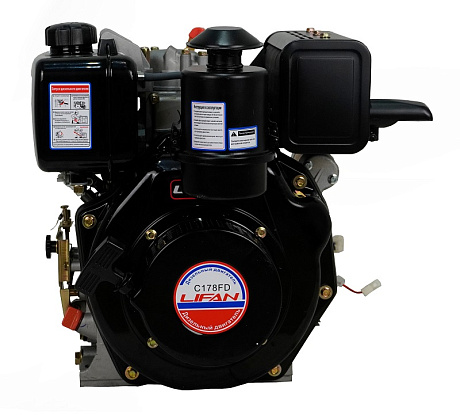 Двигатель Lifan Diesel 178FD, вал Ø25мм, катушка 6 Ампер