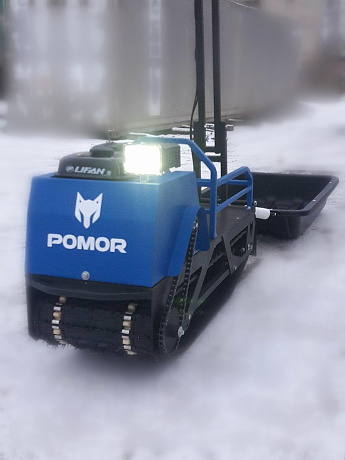Мотобуксировщик Pomor L-380/1450 (склизовая подвеска, Lifan 168F D20 3A)