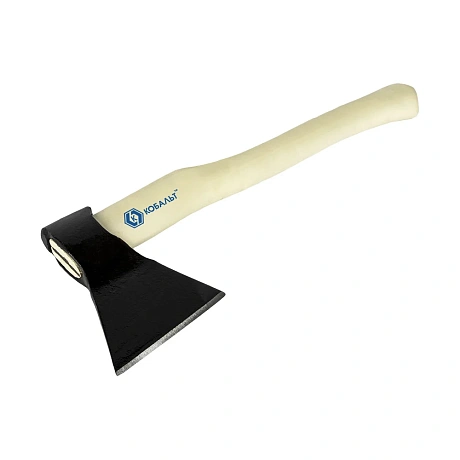 Столярный кованый топор КОБАЛЬТ МАСТЕР 600 г, деревянное топорище, прямое лезвие 906-678