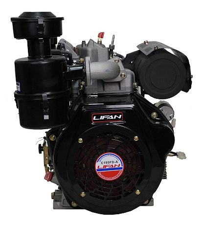 Двигатель Lifan Diesel C195FD-A, вал Ø25мм, катушка 6 Ампер