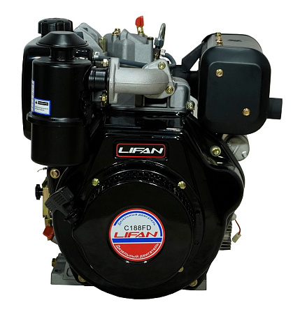 Двигатель Lifan Diesel 188FD, шлицевой вал Ø25мм, катушка 6 Ампер