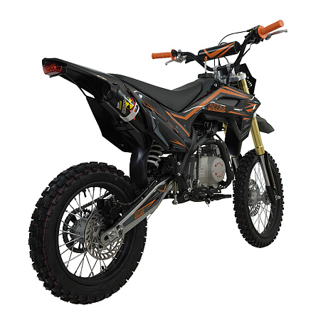Питбайк RIZEE 81068 125 17/14 K3 CLASSIC+black/orange (125см3,электрост,фара,приб.панель,буксаторы)
