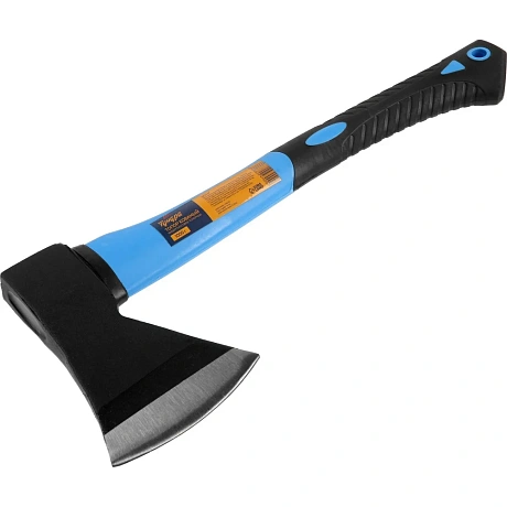 Кованый топор ТУНДРА фибергласовое обрезиненное топорище 43 см, 1000 г 882047