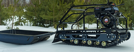 Мотобуксировщик ТОГО (катковая подвеска, передний привод,редуктор, Loncin 15 лс. )