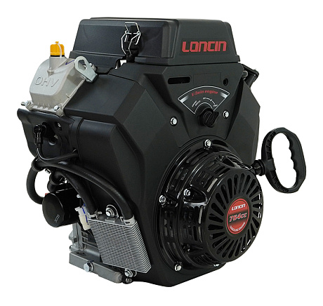 Двигатель Loncin LC2V80FD (H type) V-образн,764 см3, D25 мм, 20А руч. и эл.запуск (б/глуш)(трос.упр)
