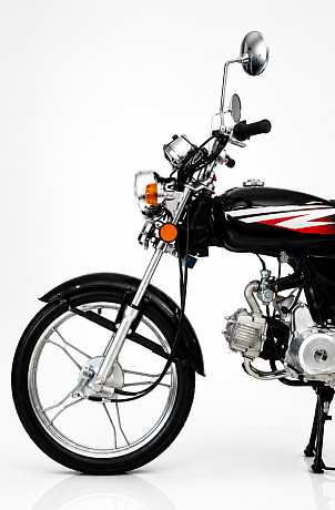 Мопед KT50 Alpha 51833 Эконом (тюнинг), черн. глянц