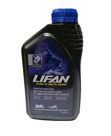 Масло LIFAN ULTRA ARCTIC 2Т для 2-х тактных двигателей синтетическое API TC зеленое (для снегох) 1л