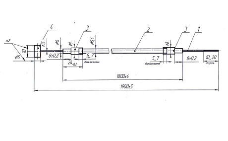 Трос газа 1900 мм